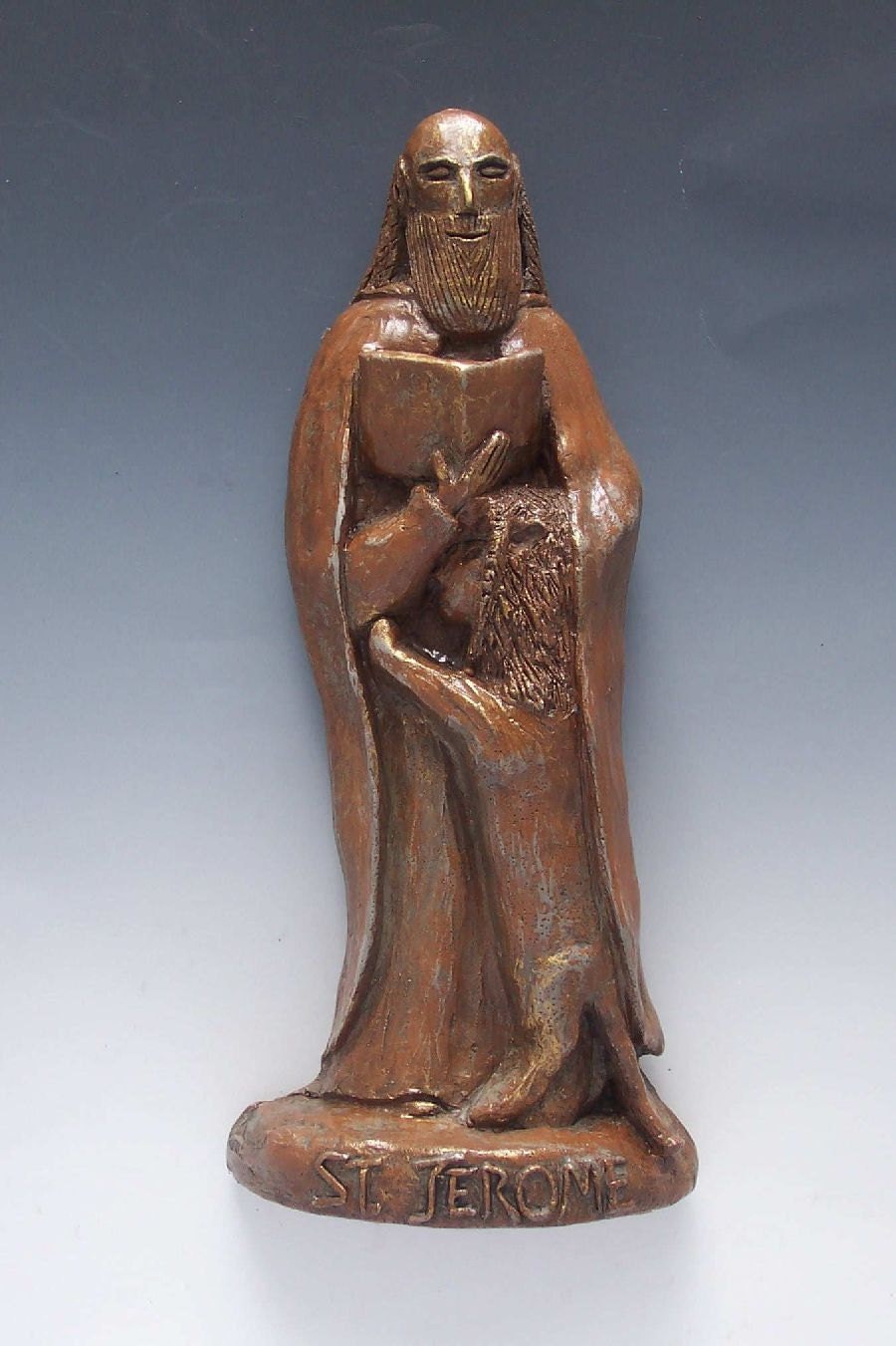St. Jerome, Patron of Librarians, Book Lovers, Scholars: Handmade Statue
