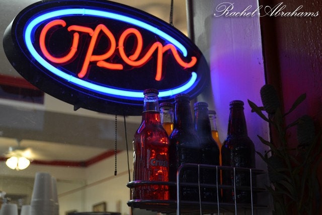 The Store Says Open - Cocoa Village, Florida 8x10 Fine Art Photograph