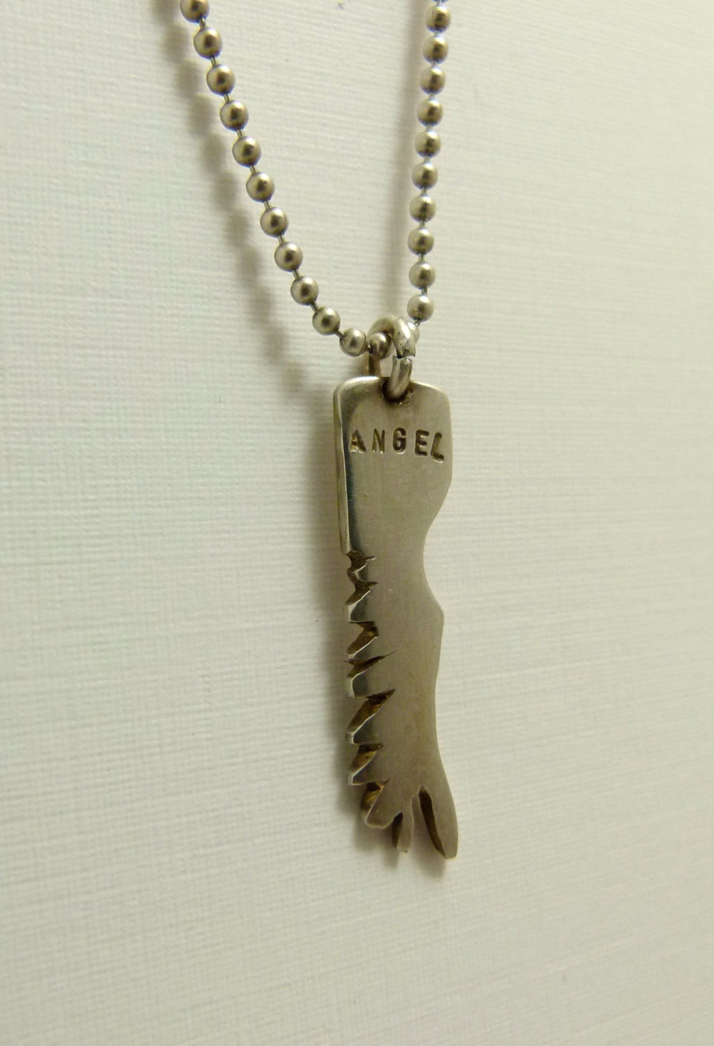 Sterling Silver Angel Wing - Art Jewelry Pendant - Sterling Silver - 69