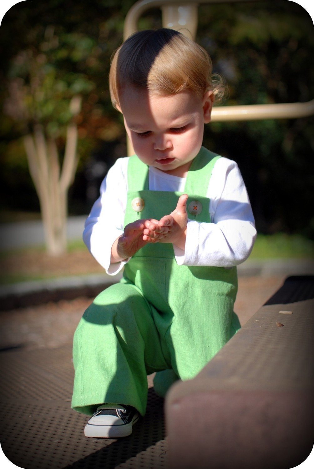 Kiwi Green Linen - A Good Day OVERALLs
