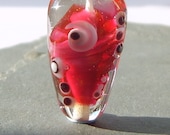 Spinning Blush Heart Lampwork Bead by ChatElaine SRA