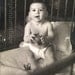 Vintage Black and White Photo // Baby In Crib 1174