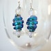 Jewelry Earrings Blue Dichroic Spinner Dicroic Disks