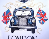 Original Screenprint - London Taxi