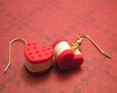 Red Velvet Heart Ice Cream Sandwich Earrings - A Portion of the Proceeds Go To Charity