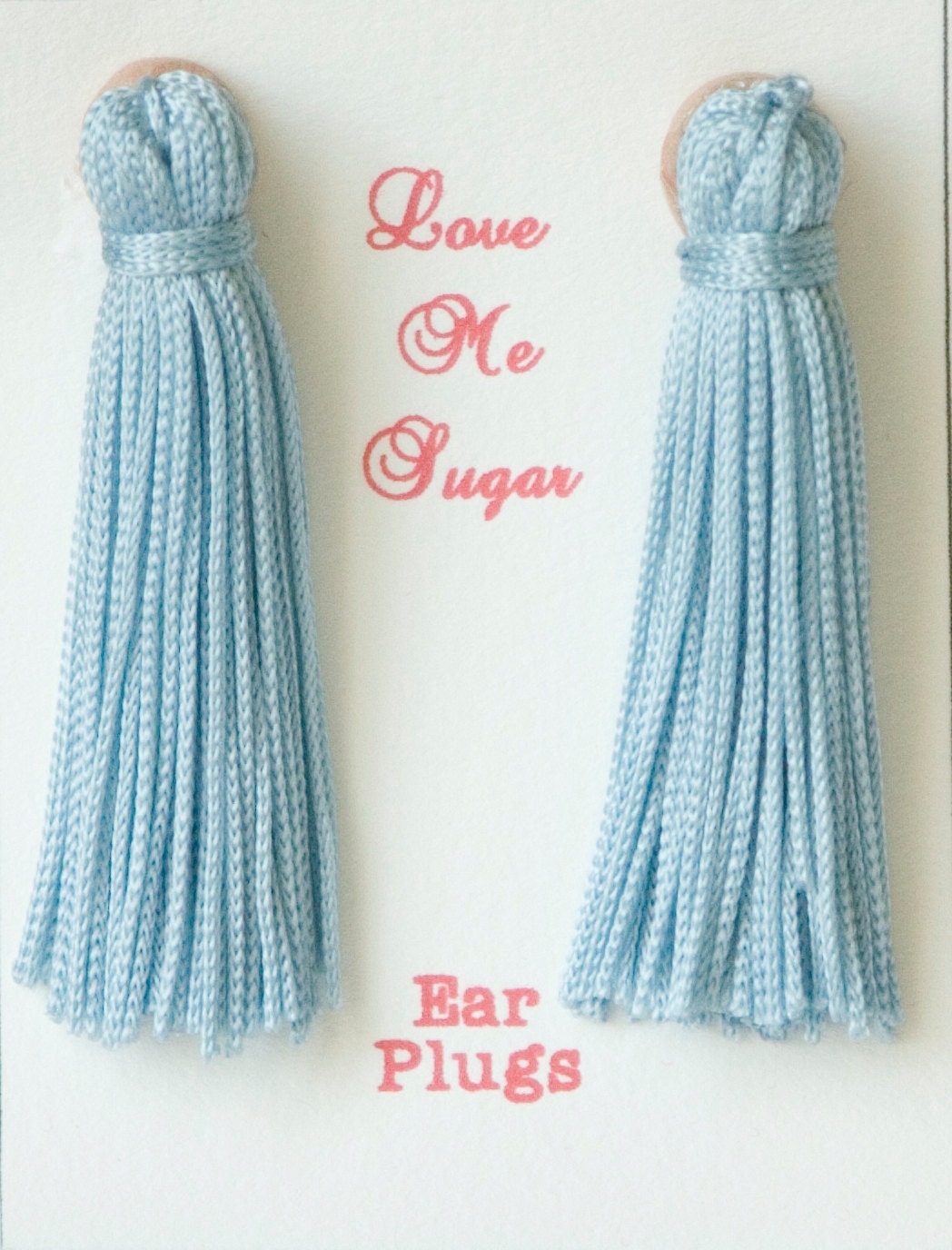 Baby blue or lilac  long tassel ear plugs Breakfast at Tiffanys style