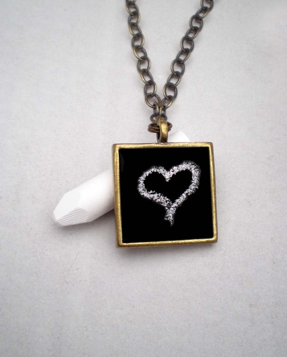 YOU DRAW Chalkboard Blackboard Eco Chic Necklace Jewelry