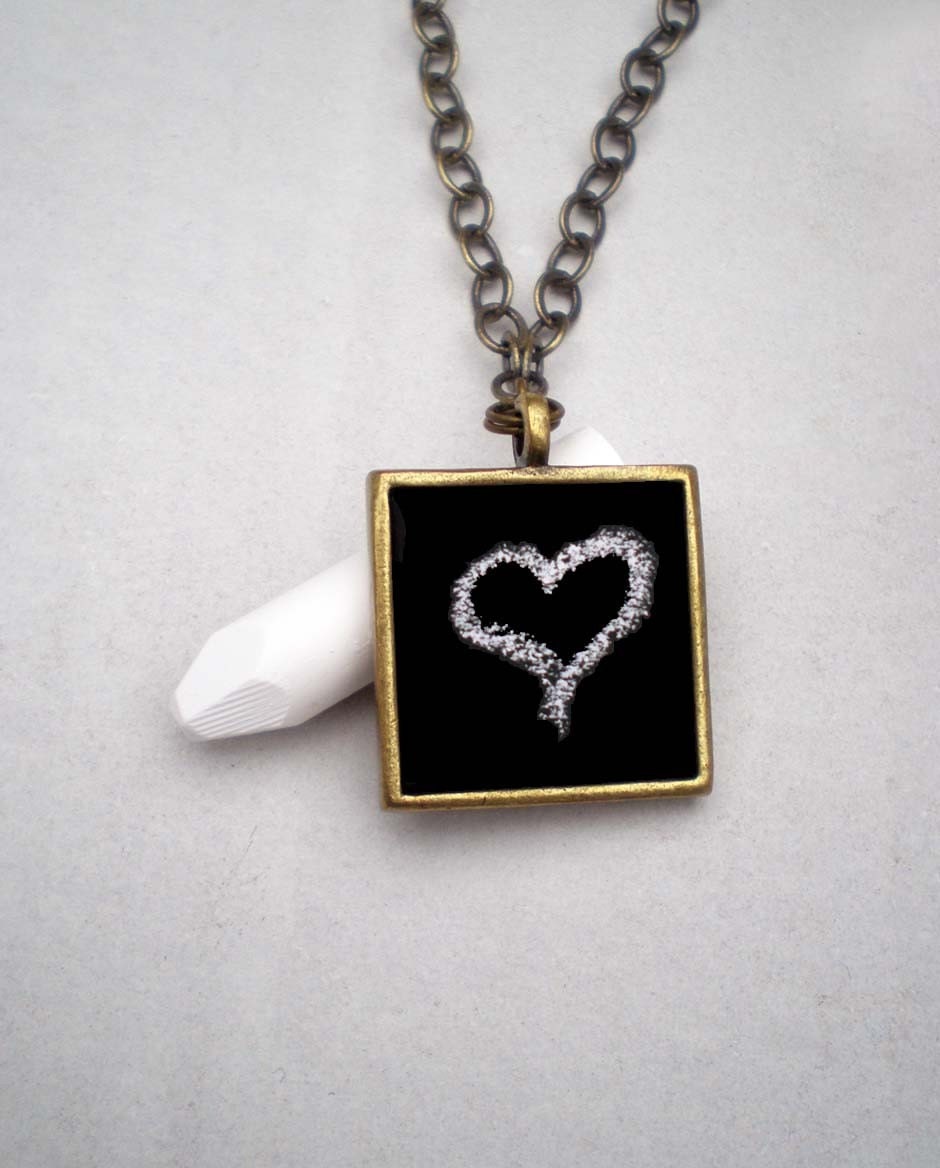 YOU DRAW Chalkboard Blackboard Eco Chic Necklace Jewelry