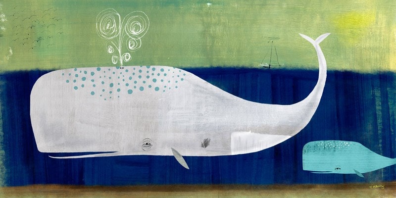 Two Whales Print