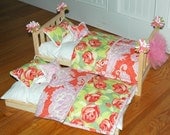 American Girl Doll Bed - SPRING ROSES Trundle Bed -Fits American Girl Dolls and 18 Inch Dolls