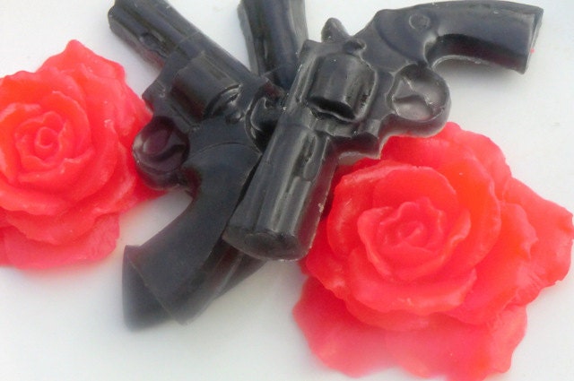Guns and Roses Soap - christmas gift for dad, stocking stuffer for man