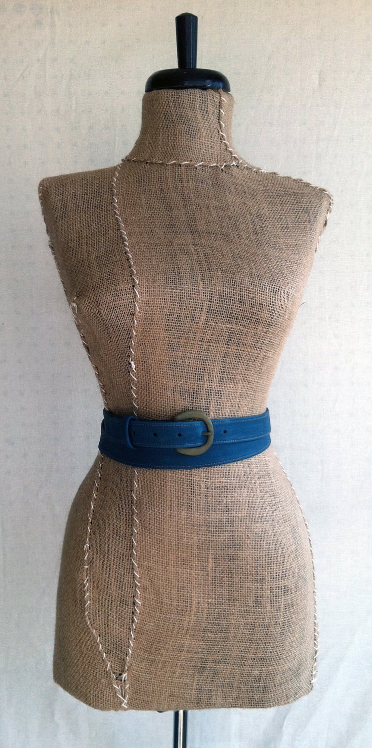 Double Wrap Belt- Teal Leather
