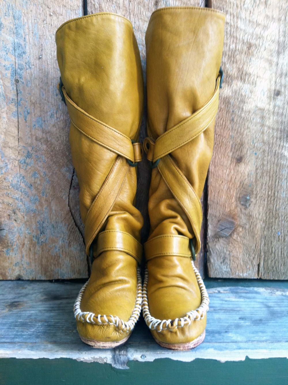 Wedge Moccasin Boot- Mustard