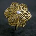 Bridal Ring ,Bridal Accessories,Wedding Ring,Flower Ring, Lace Wedding Ring ,Gold Filigree Flower Ring With Pearl