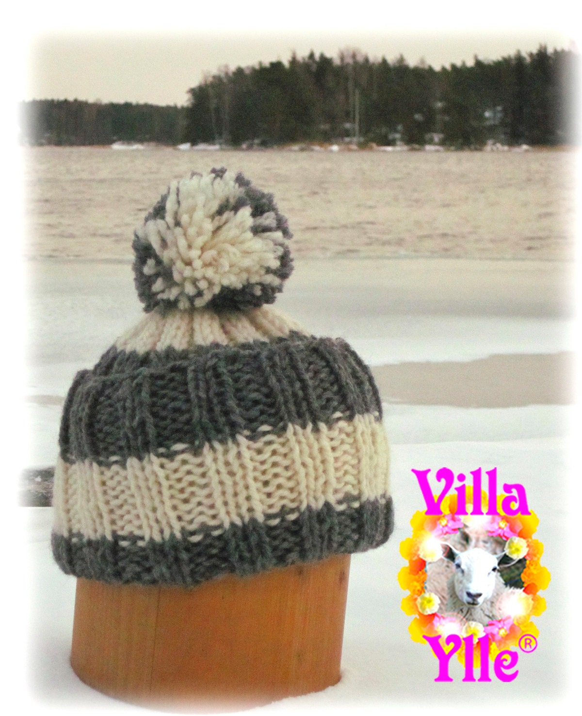TUULIKKI 100% Finnish wool handknitted beanie