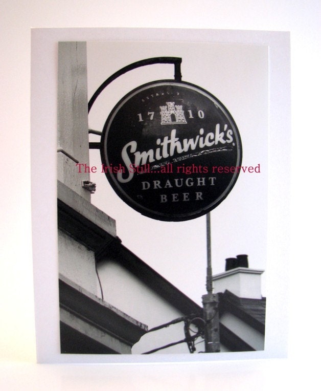 Smithwick's Pub Sign ...Irish Greeting Card