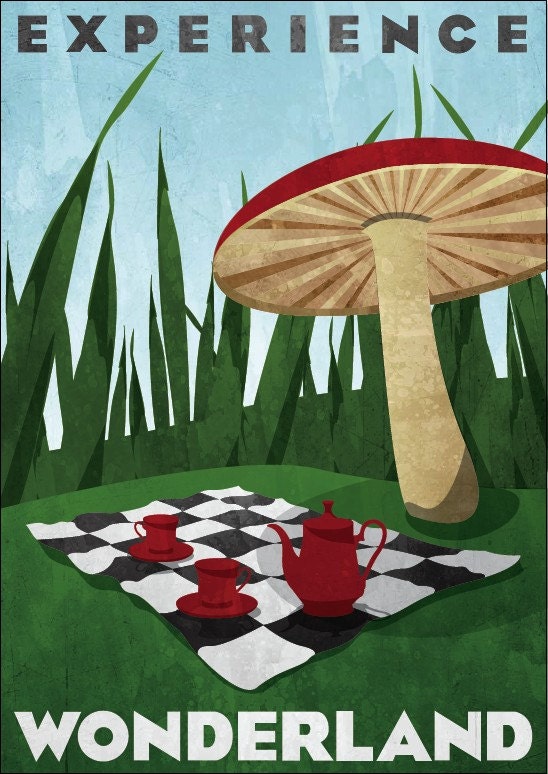 Travel Poster - Wonderland (large - 18 x 24" or A2)