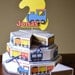 Birthday Train Party Decorations, Thomas the Train, Train Birthday Party Favor Box Cake with 3-D Cake Topper - CUSTOM Name/Age - 24 boxes
