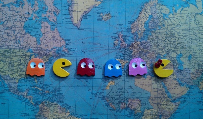 Pac Man Magnet Set