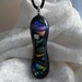 Fused Glass and Dichroic Modern Art Color Collage Pendant Necklace