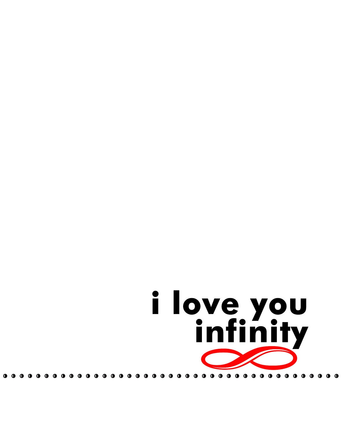 11x14 I love you infinity print - red, white and black or you pick the colors - geekery - love - wedding - modern nursery art