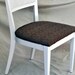 Mid Century Chair - White with Shimmery Brown Textured Upholstery