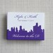 Set of 50 Wedding Stickers for Gifts, Favors or Welcome Bags with City Skyline