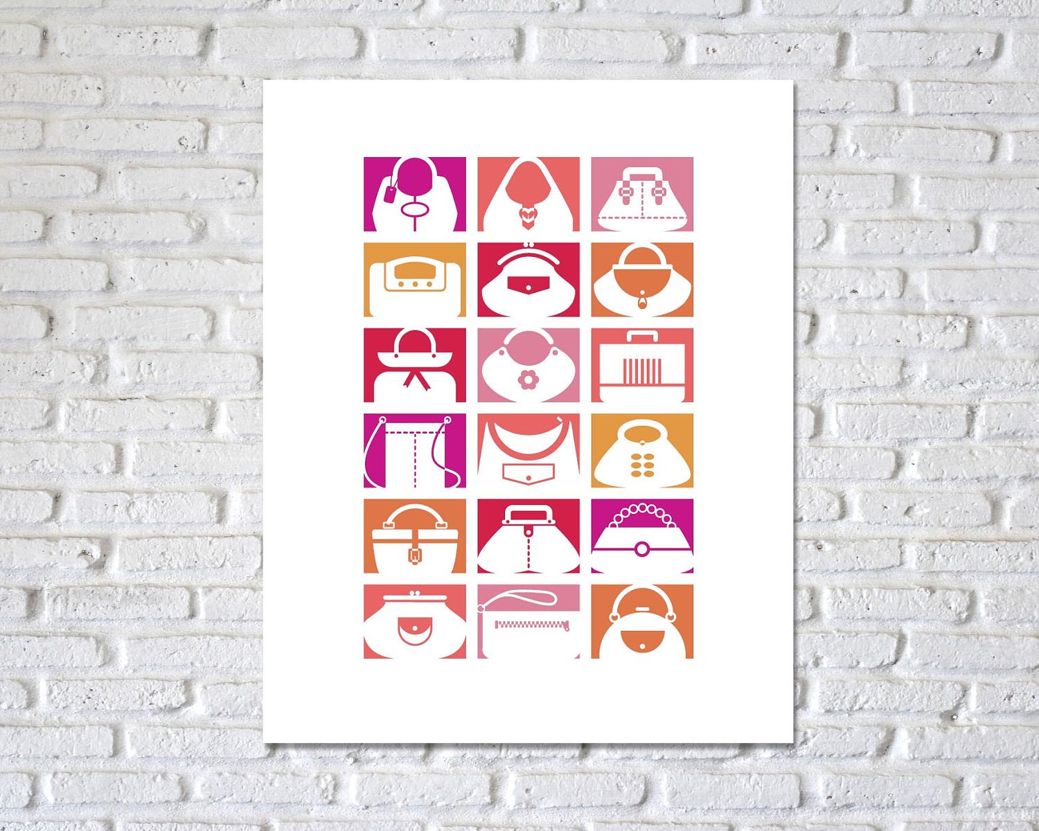 Modern Art Print,  Graphic Design Poster // 8x10 // MULTIPLE PURSONALITIES
