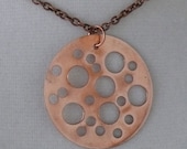 pendant circle cutout bubble copper