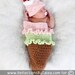 ICE CREAM CONE Cocoon and Beanie Hat Set Crochet Newborn Baby Photo Prop