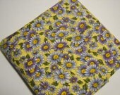 Print Fabric, Sewing Supplies, Quilting Fabric, DIY Projects, Floral Print Fabric Remnant, 2 1/2 Yard Remnant, Purple, Yellow