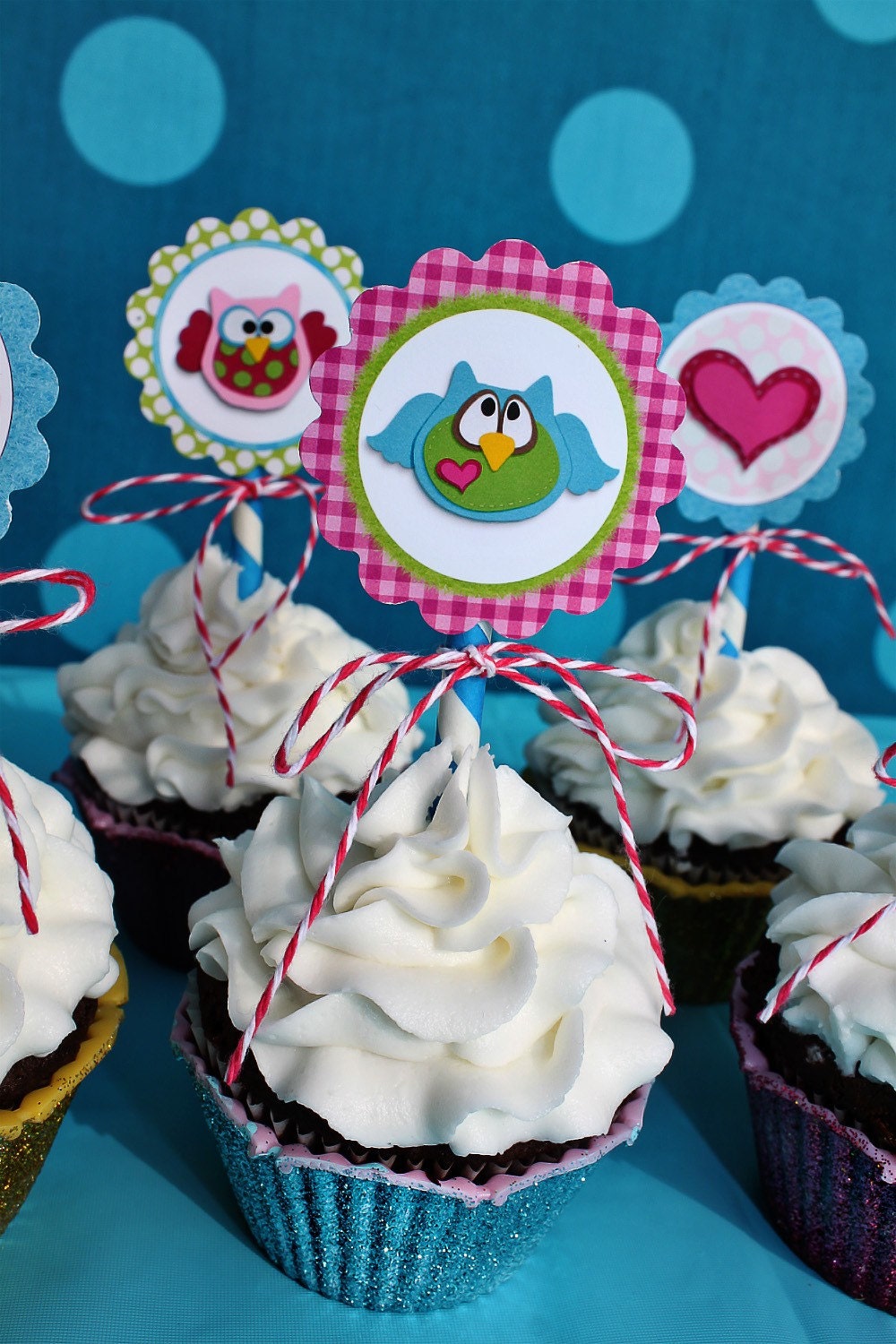 Hooo-Ray Owl Cupcake Toppers