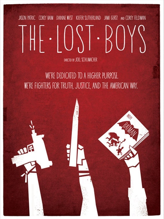 The Lost Boys - Minimal Style 12x16 Print - The Vampire Hunters Edition