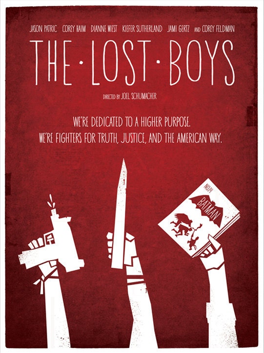 The Lost Boys - Minimal Style 12x16 Print - The Vampire Hunters Edition