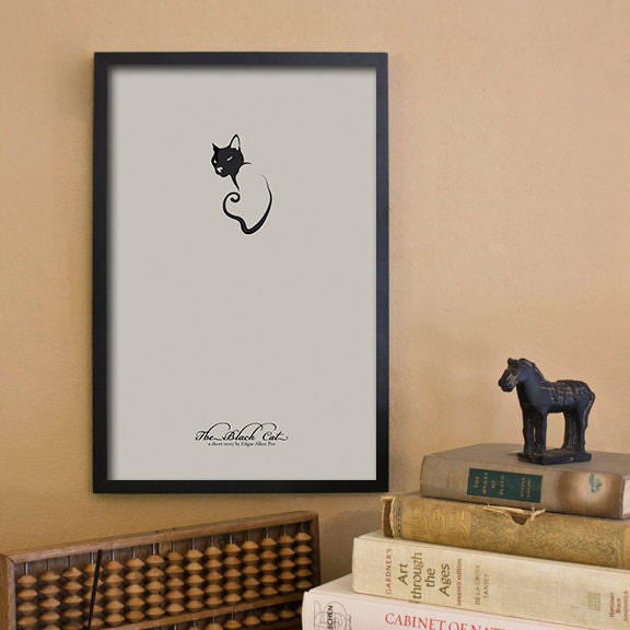 Edgar Allan Poe Print Series - The Black Cat: A Fantasy Horror 11x17 Poster