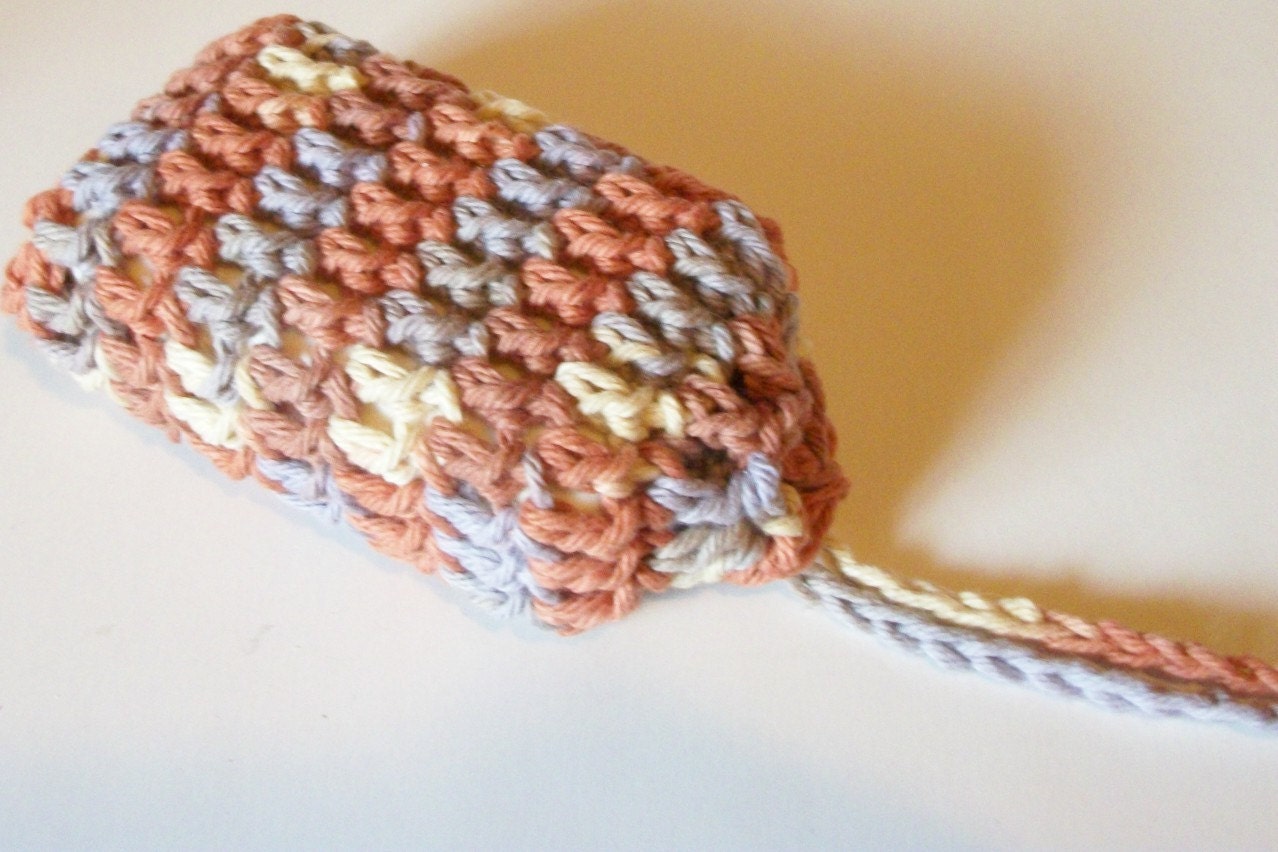 Cotton Crochet Soap Saver Sack Desert Sunset Ready To Ship