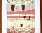 Beer Test Print Poster - Monoprint
