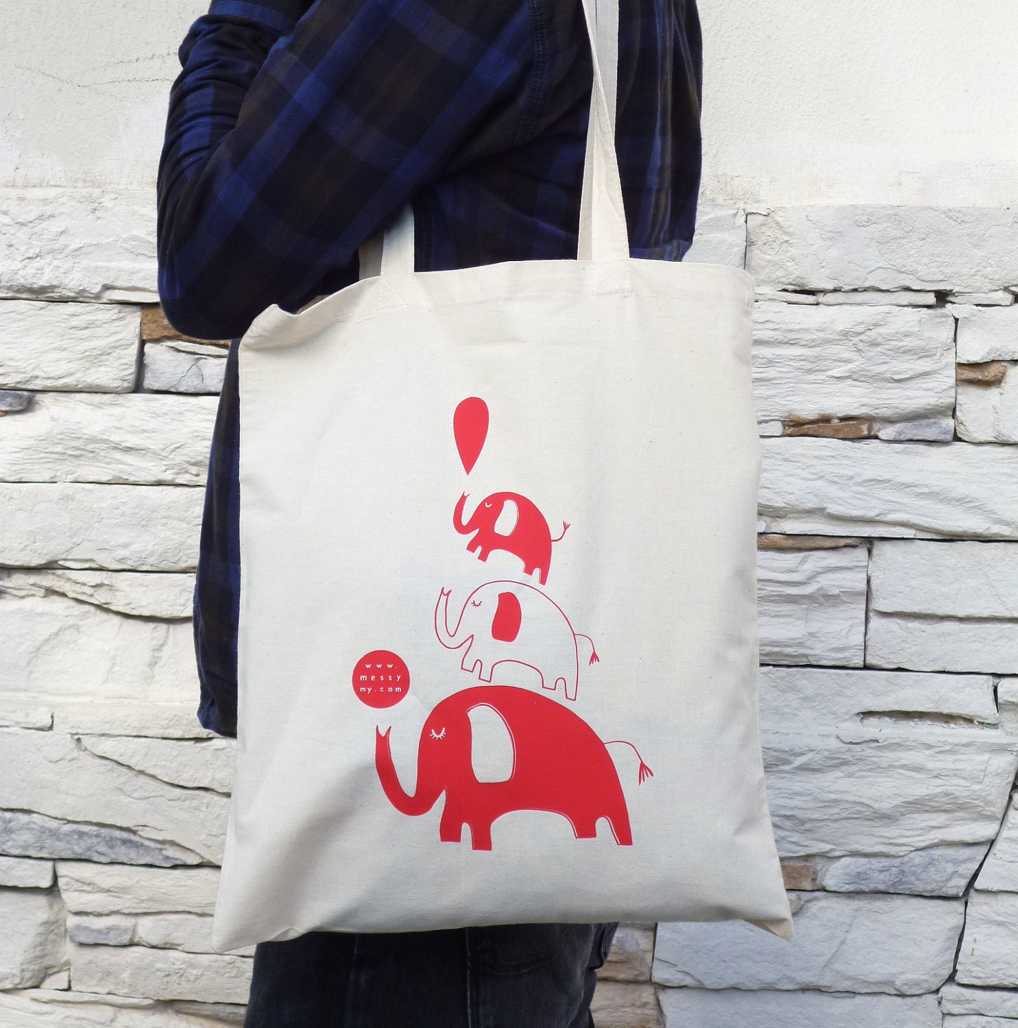 Elephant tote bag in Pink - last bag on SALE