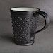 Spiky Mug: Made To Order Black and White Dangerously Spiky Mug by Symmetrical Pottery