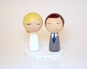 Custom Mini Kokeshi Wedding Cake Toppers