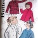 Butterick 9522 Girls Jacket Pattern 1950s Vintage