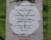 Handmade eco-friendly 100% Recycled Plantable Wildflower Sand Dollar Invites (Made to Order)