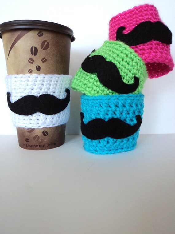 Mustache Coffee Cozy