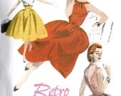 50s Inspired Summer Party Dress, Jacket and Belt, Plus Size Sewing Pattern, Reissue of 1950s Butterick 4792 Sizes 14, 16, 18, 20 uncut
