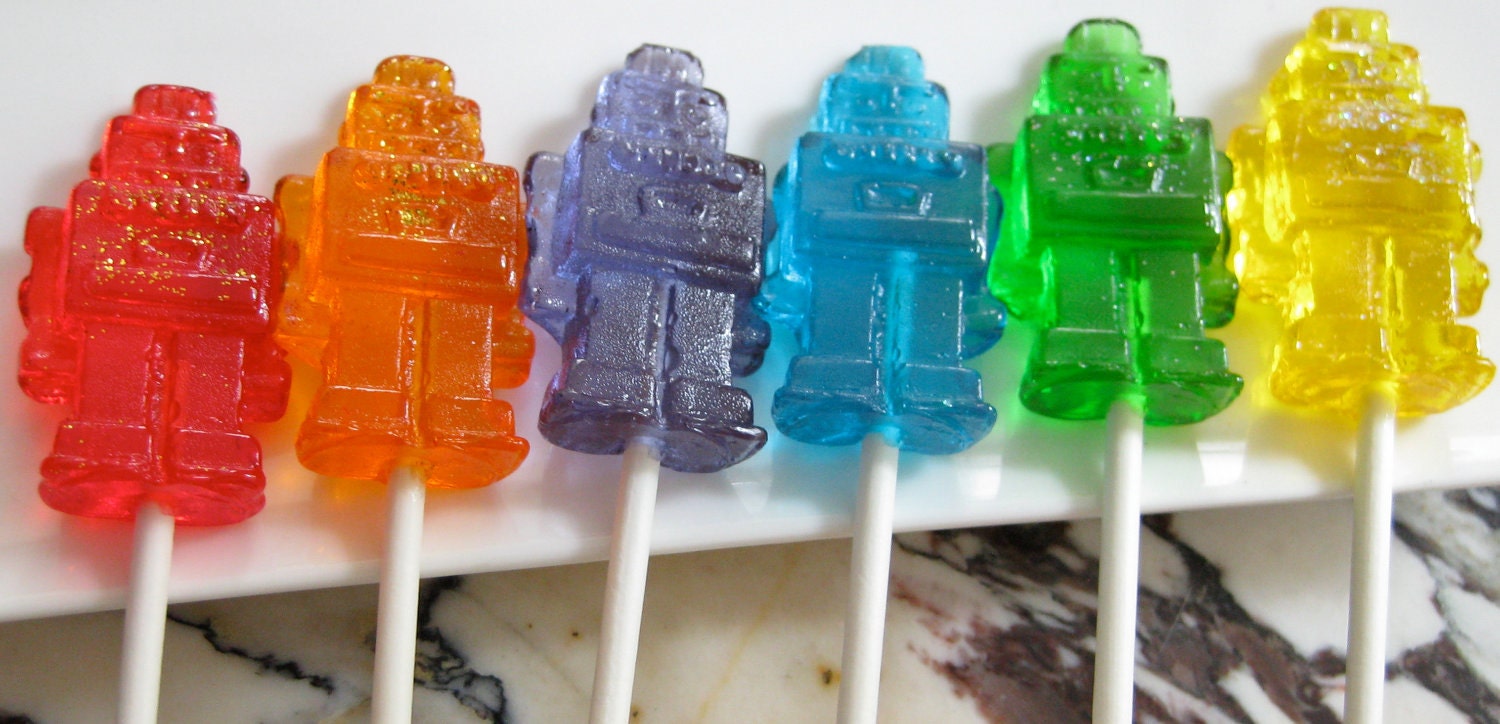 Robot Lollipops 1/2 dozen