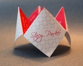 Wedding Favor, Cootie Catcher, Decoration, Invitation, Program, Personalized, Party, Origami, DIY, Menu, Custom, Birthday, Chatter Box