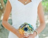 Vintage Brooch Bridal Bouquet - CUSTOM Made to Order- Medium Bouquet