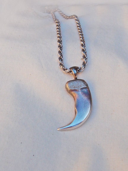 Bear Claw Pendant in Fine Silver Handmade