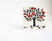 ceramic art tile, wall hanging, Tree of Life home decor. gift for parents, new home, anniversary, wedding, engagement