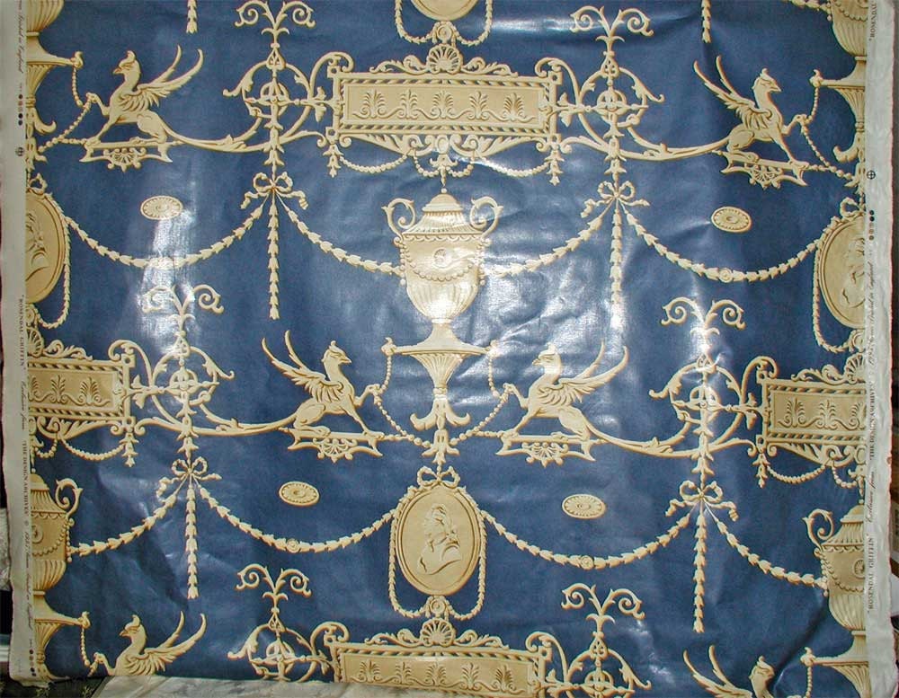 Design Archives "Rosendal Griffon" Highly Glazed Cotton Chintz From England 56" Wide - 3 Yards